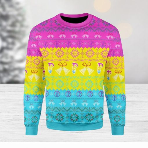 Pansexual Pride Flag Ugly Christmas Sweater