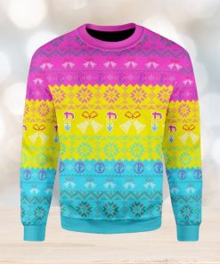 Pansexual Pride Flag Ugly Christmas Sweater