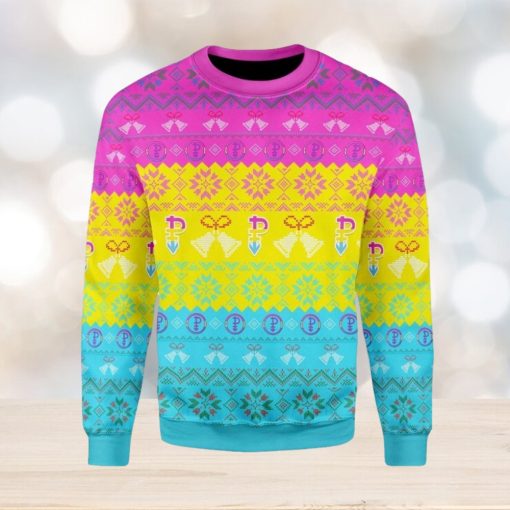 Pansexual Pride Flag Ugly Christmas Sweater