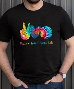 Peace Love Bocce Ball Tie Dye T Shirt
