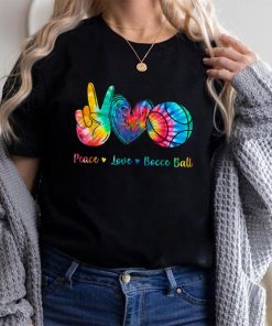 Peace Love Bocce Ball Tie Dye T Shirt