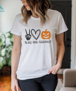 Peace Love Halloween Pumpkin Shirt