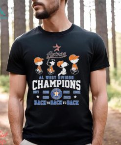 Peanuts Characters Houston Astros AL West Division Champions Back To Back To Back Shirt