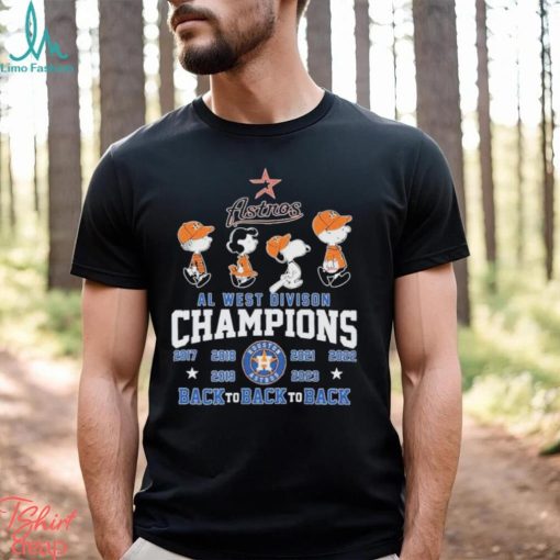 Peanuts Characters Houston Astros AL West Division Champions Back To Back To Back Shirt