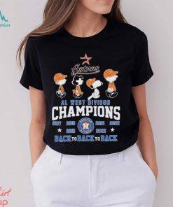 Peanuts Characters Houston Astros AL West Division Champions Back To Back To Back Shirt