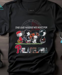 Peanuts Characters The One Where We Root For Philadelphia Sports Teams Shirt