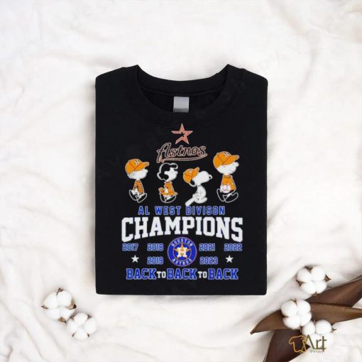 Peanuts Houston Astros AL West Division Champions back to back to back shirt