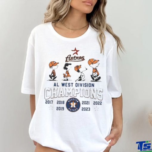Peanuts Snoopy And Friend Houston Astros 2017 2023 Al West Division Champions Shirt