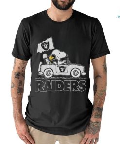 Peanuts Snoopy And Woodstock Las Vegas Raiders On Car Shirt