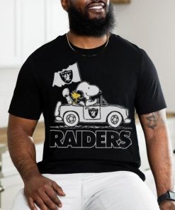 Peanuts Snoopy And Woodstock Las Vegas Raiders On Car Shirt