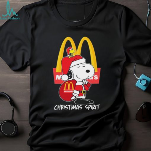 Peanuts Snoopy And Woodstock Mcdonald’s Christmas Spirit Shirt
