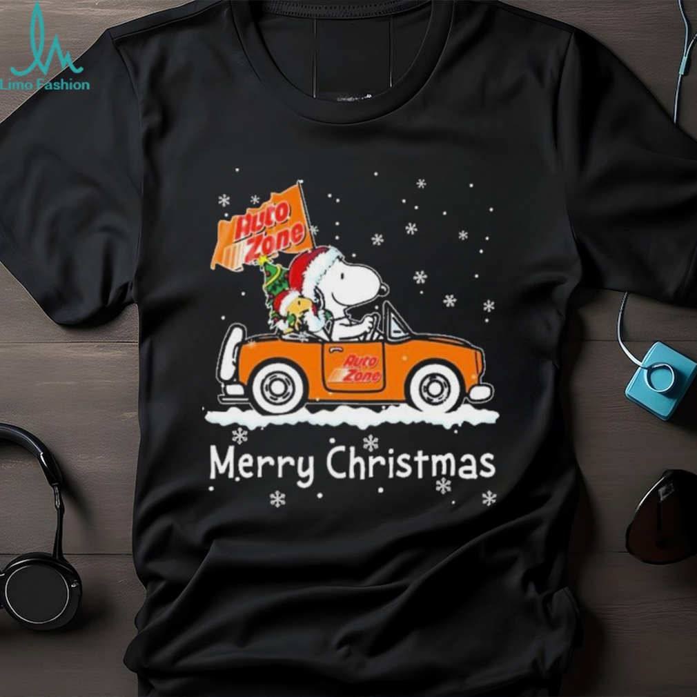 Peanuts Snoopy And Woodstock On Car Autozone Merry Christmas Shirt Peanuts Snoopy And Woodstock On Car Autozone Merry Christmas Shirt