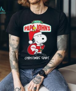 Peanuts Snoopy And Woodstock Papa John’s Pizza Christmas Spirit Shirt
