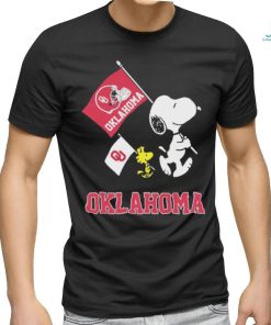 Peanuts Snoopy And Woodstock Parade Flag Oklahoma Sooners Shirt