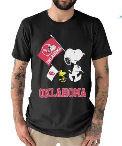Peanuts Snoopy And Woodstock Parade Flag Oklahoma Sooners Shirt