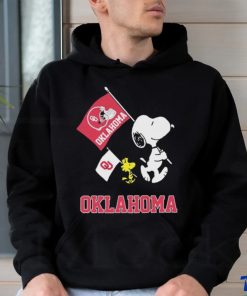 Peanuts Snoopy And Woodstock Parade Flag Oklahoma Sooners Shirt