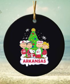 Peanuts characters Arkansas Christmas tree ornament