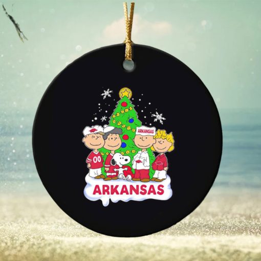 Peanuts characters Arkansas Christmas tree ornament