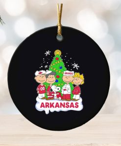 Peanuts characters Arkansas Christmas tree ornament