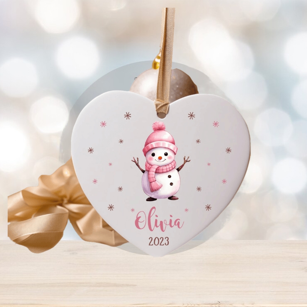 Personalize Name Snowman Newborn Baby Ornament • Ceramic Ornament Gift for Mom To Be • First Christmas with Baby Ornament • ON003 1 Personalize Name Snowman Newborn Baby Ornament • Ceramic Ornament Gift for Mom To Be • First Christmas with Baby Ornament • ON003 1