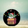 NFL New England Patriots Funny Grinch Round Ornament