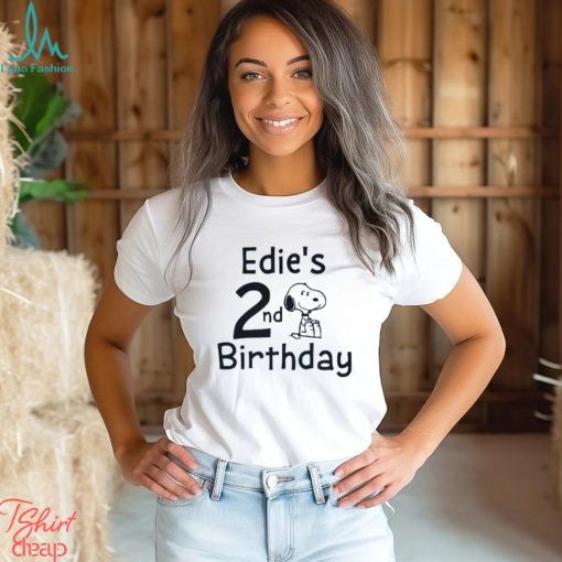 Personalized Beagle Snoopy inspired birthday onesie or t shirt. 2nd birthday. Any birthday. Any name any age. Customized to your liking.