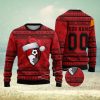 Personalized Name And Number West Ham United 3D Ugly Christmas Sweater Christmas Holiday Gift