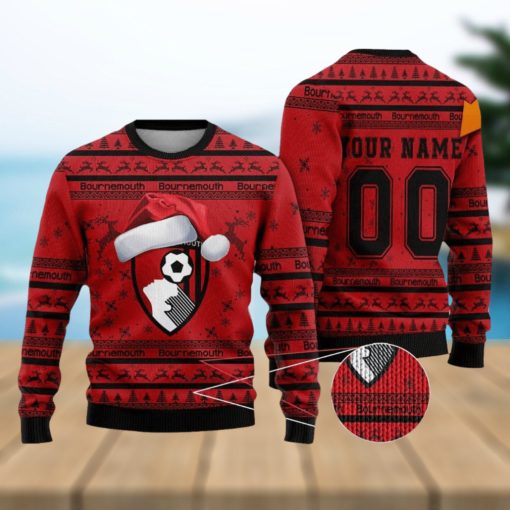 Personalized Bournemouth 3D Ugly Christmas Sweater