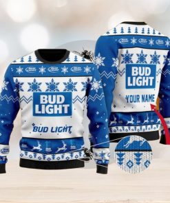 Personalized Bud Light Ugly Christmas Sweater