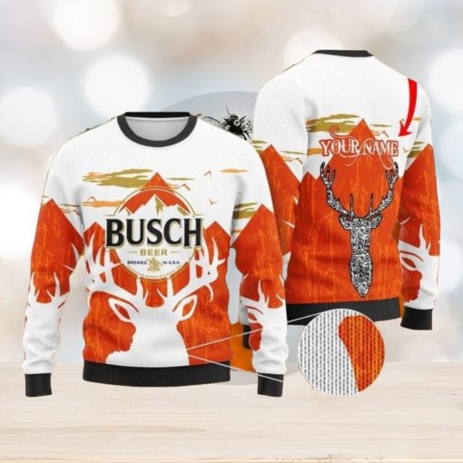 Personalized Busch Beer Ugly Christmas Sweater