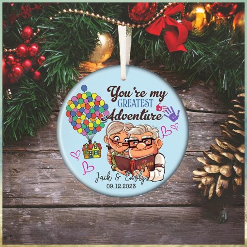 Personalized Carl and Ellie Christmas Ornament, Couple Ornament