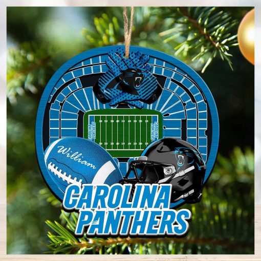 Personalized Carolina Panthers Ornament NFL Stadium Your Name