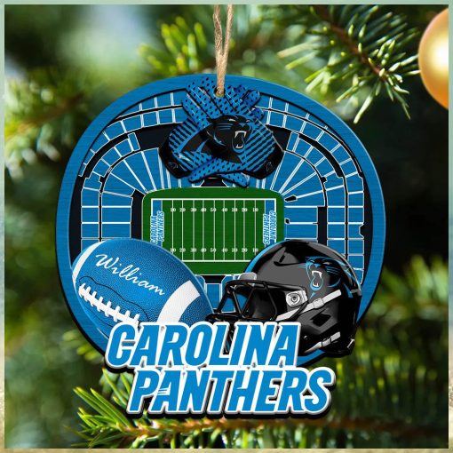 Personalized Carolina Panthers Ornament NFL Stadium Your Name