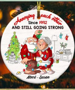 Personalized Couple Annoying Each Other Since Christmas Ornament, Santa Claus Couple Ornament