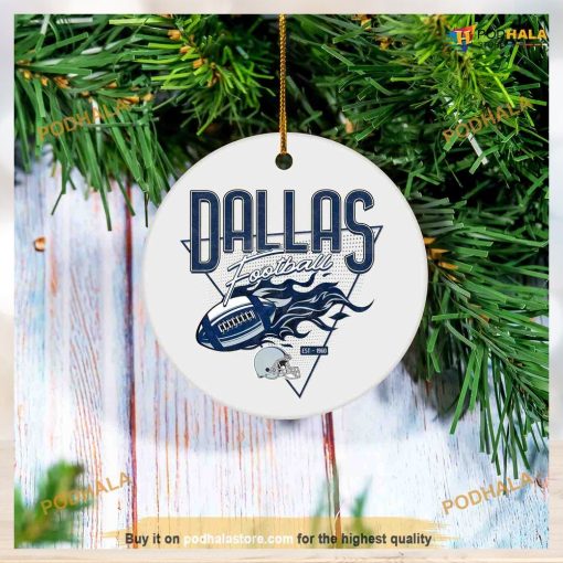 Personalized Dallas Football Christmas Ornament,