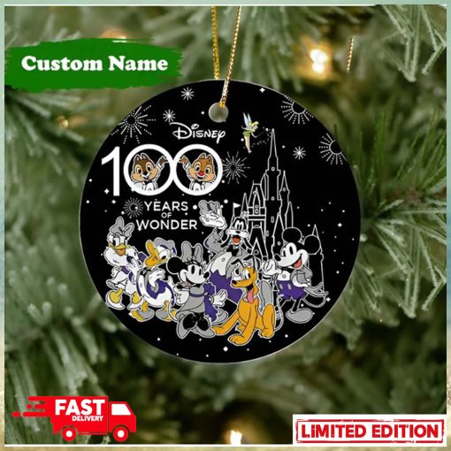 Personalized Disney 100 Years of Wonder Christmas Tree Decorations Ornament