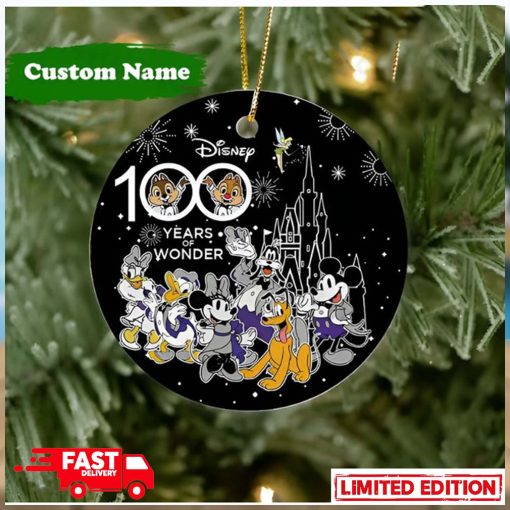 Personalized Disney 100 Years of Wonder Christmas Tree Decorations Ornament