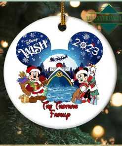 Personalized Disney Disney Cruise Christmas Ornament, Family Cruise Trip Keepsake, Mickey Minnie Ornament