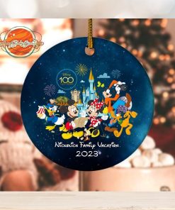 Personalized Disney Family Trip Ornament, Family Vacation Keepsake, Disney Castle Ornament, Disney 100 Years Anniversary