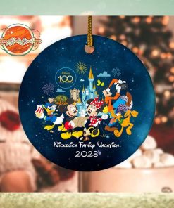 Personalized Disney Family Trip Ornament, Family Vacation Keepsake, Disney Castle Ornament, Disney 100 Years Anniversary