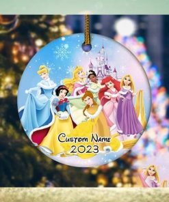 Personalized Disney Princess Ornament, Disney Xmas Ornament