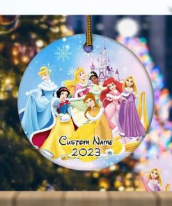 Personalized Disney Princess Ornament, Disney Xmas Ornament