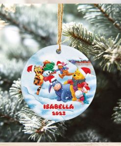Personalized Eeyore Disney Christmas Ceramic Ornament, Gift For Family