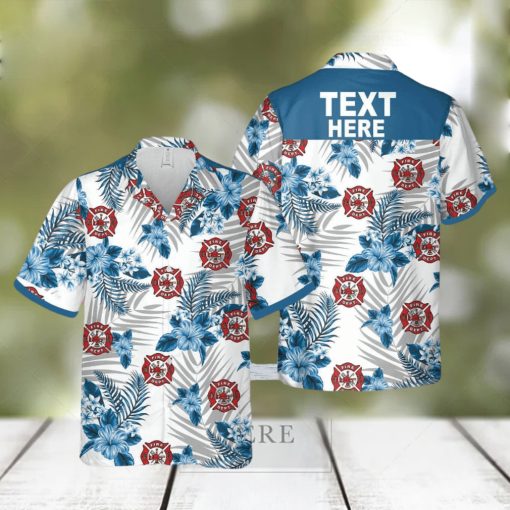 Personalized Fire Dept Hawaiian Aloha Shirts