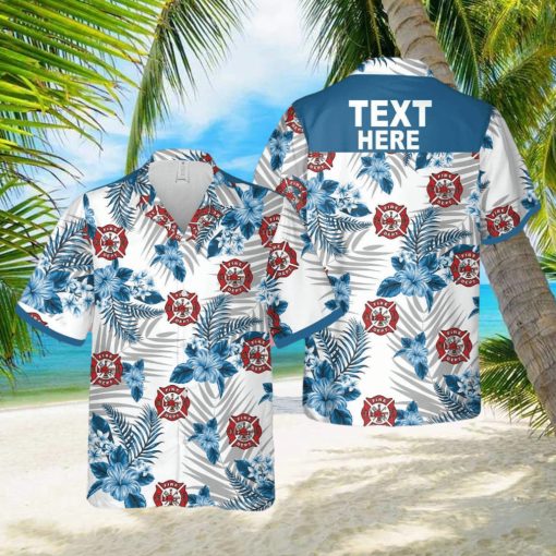 Personalized Fire Dept Hawaiian Aloha Shirts