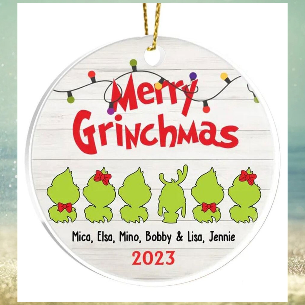Personalized Grinch Family With Name Christmas Ceramic Ornament Personalized Grinch Family With Name Christmas Ceramic Ornament