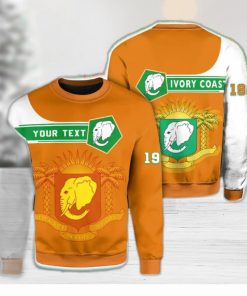 Personalized Ivory Coast Green Yellow 3D Sweater Community Logo Funny Gift For Men And Women Christmas Holiday