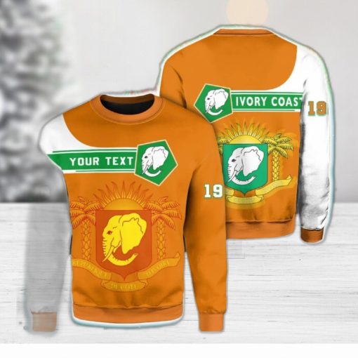 Personalized Ivory Coast Green Yellow 3D Sweater Community Logo Funny Gift For Men And Women Christmas Holiday