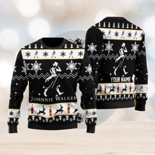 Personalized Johnnie Walker Ugly Christmas Sweater