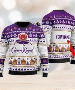 Personalized Name Crown Royal Holiday Ugly Christmas Sweater Christmas Gift Ideas